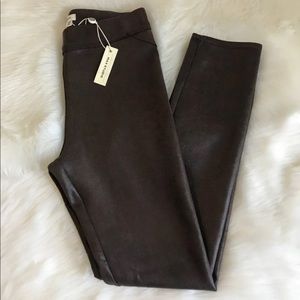 NWT Max Studio Faux Leather Brown Pants Leggings